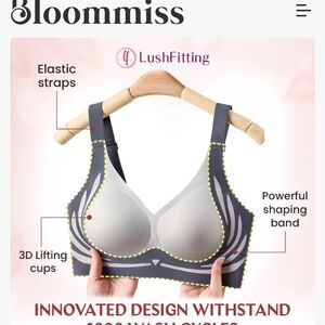 NEW WITH TAGS BloomMiss LushFitting Bras - One Nude, One Frey/Cream
